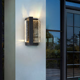 Modern Waterproof Crystal Bubble Glass Outdoor Wall Sconce for Porch and Garden