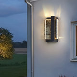 Modern Waterproof Crystal Bubble Glass Outdoor Wall Sconce for Porch and Garden
