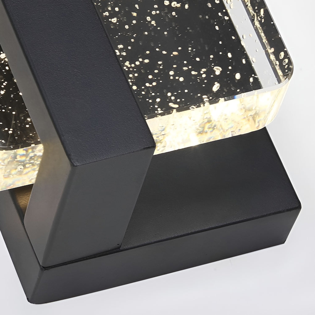 Modern Waterproof Crystal Bubble Glass Outdoor Wall Sconce for Porch and Garden