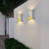 Modern Waterproof Curved LED Outdoor Wall Light Up and Down Exterior Sconce