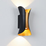 Modern Waterproof Curved LED Outdoor Wall Light Up and Down Exterior Sconce