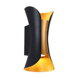 Modern Waterproof Curved LED Outdoor Wall Light Up and Down Exterior Sconce
