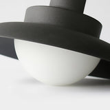 Modern Waterproof Exterior LED Chandelier with Frosted Glass for Covered Patio and Garden