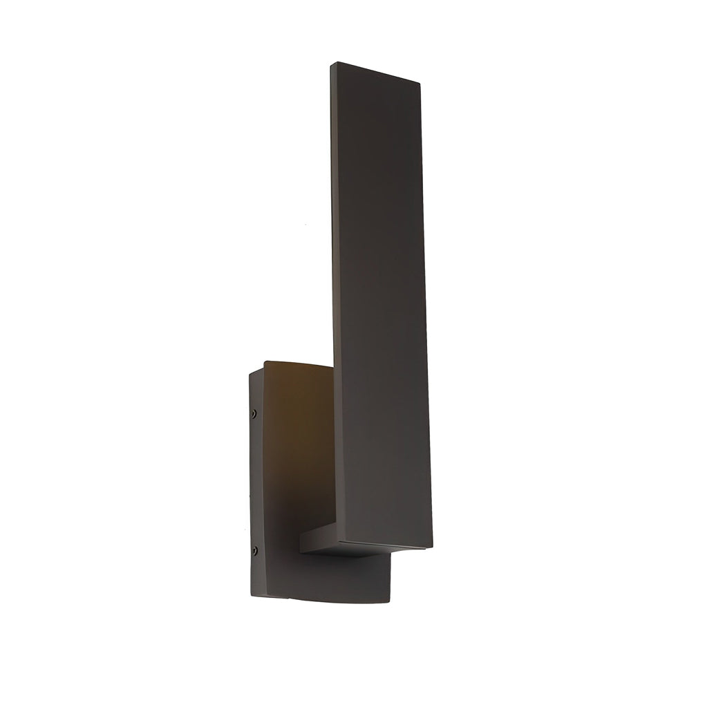 Modern Waterproof Exterior LED Wall Light Matte Black Aluminum Sconce for Garden Entry