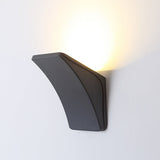Modern Waterproof IP65 Black LED Outdoor Wall Sconce 12W Exterior Light for Garden Porch Garage