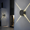 Modern Waterproof LED Cross Star Wall Light 12W Aluminum Sconce for Exterior and Interior Use