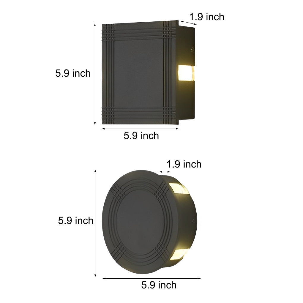 Modern Waterproof LED Cross Star Wall Light 12W Aluminum Sconce for Exterior and Interior Use
