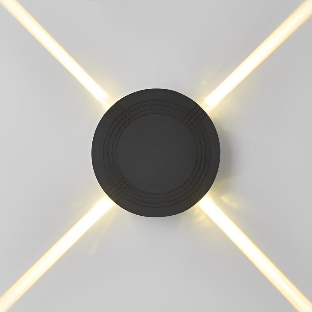 Modern Waterproof LED Cross Star Wall Light 12W Aluminum Sconce for Exterior and Interior Use