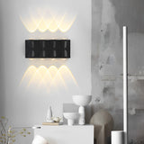 Modern Waterproof LED Exterior Wall Sconce Black Up and Down Outdoor Lighting for Patio and Corridor
