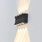 Modern Waterproof LED Exterior Wall Sconce Black Up and Down Outdoor Lighting for Patio and Corridor