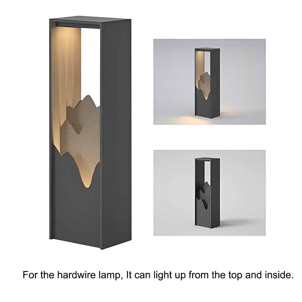 Modern Waterproof LED Mountain Scenery Landscape Lighting for Outdoor Garden Paths and Villa Courtyards