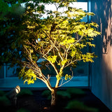 Modern Waterproof LED Outdoor Spotlight for Garden Landscape and Lawn Lighting in Black Aluminum