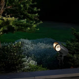 Modern Waterproof LED Outdoor Spotlight for Garden Landscape and Lawn Lighting in Black Aluminum