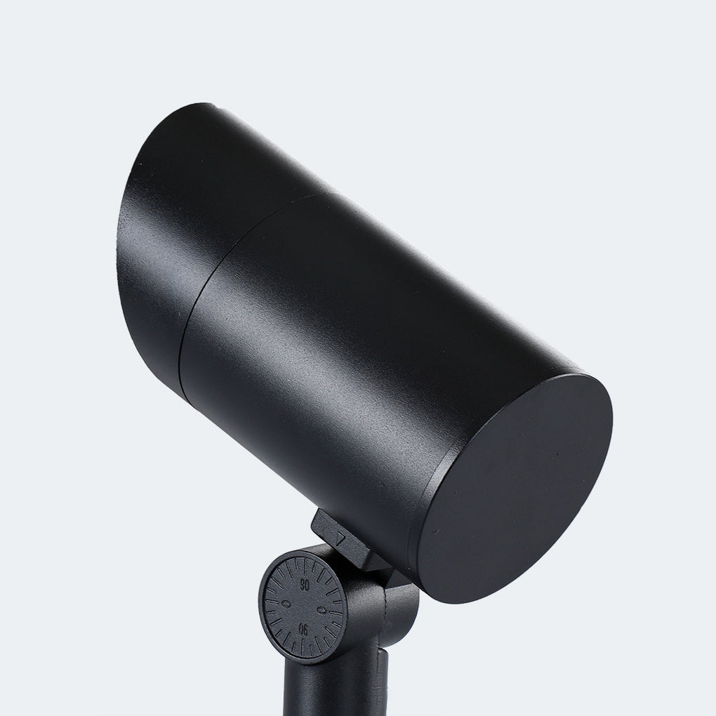 Modern Waterproof LED Outdoor Spotlight for Garden Landscape and Lawn Lighting in Black Aluminum