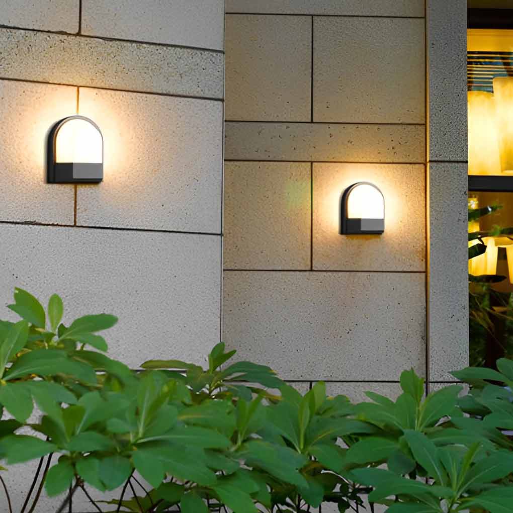Modern Waterproof LED Outdoor Wall Light Dark Gray Aluminum Sconce for Patio and Garden