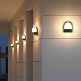 Modern Waterproof LED Outdoor Wall Light Dark Gray Aluminum Sconce for Patio and Garden