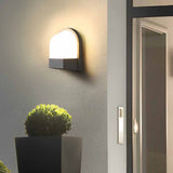 Modern Waterproof LED Outdoor Wall Light Dark Gray Aluminum Sconce for Patio and Garden