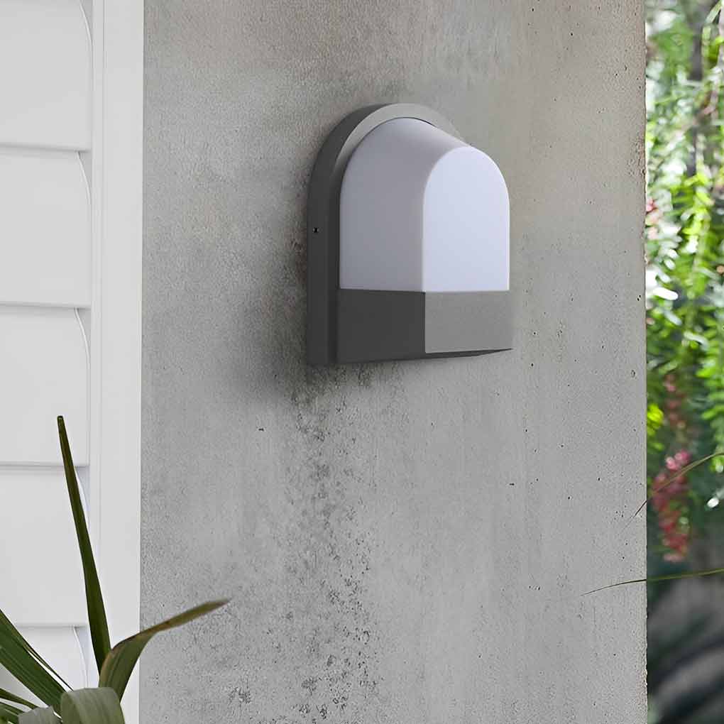 Modern Waterproof LED Outdoor Wall Light Dark Gray Aluminum Sconce for Patio and Garden