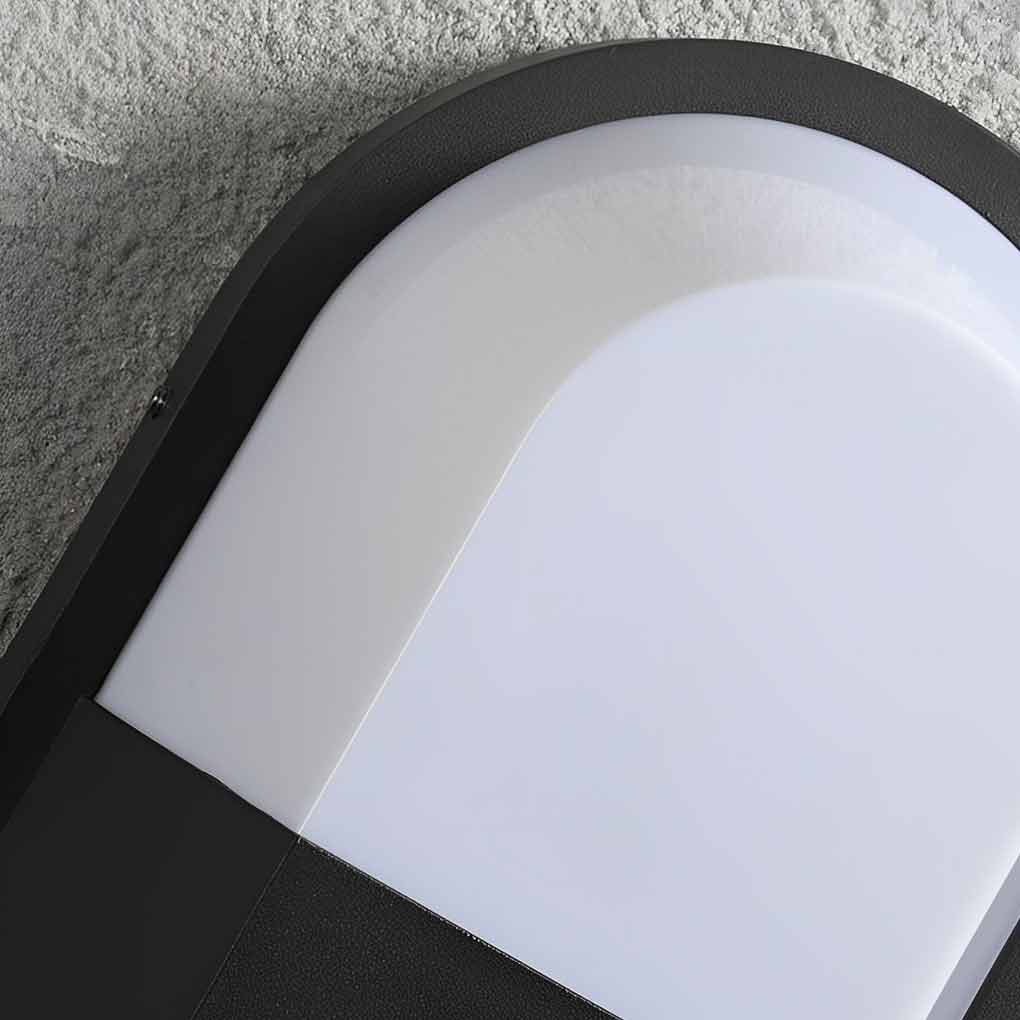 Modern Waterproof LED Outdoor Wall Light Dark Gray Aluminum Sconce for Patio and Garden