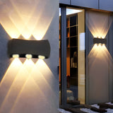 Modern Waterproof LED Outdoor Wall Sconce Aluminum Up Down Exterior Lighting for Porch Garden and Entryway