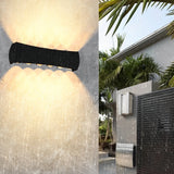 Modern Waterproof LED Outdoor Wall Sconce Aluminum Up Down Exterior Lighting for Porch Garden and Entryway