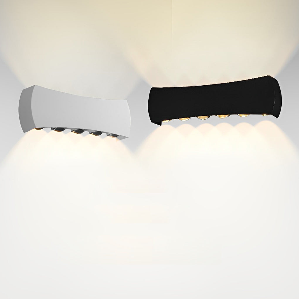 Modern Waterproof LED Outdoor Wall Sconce Aluminum Up Down Exterior Lighting for Porch Garden and Entryway