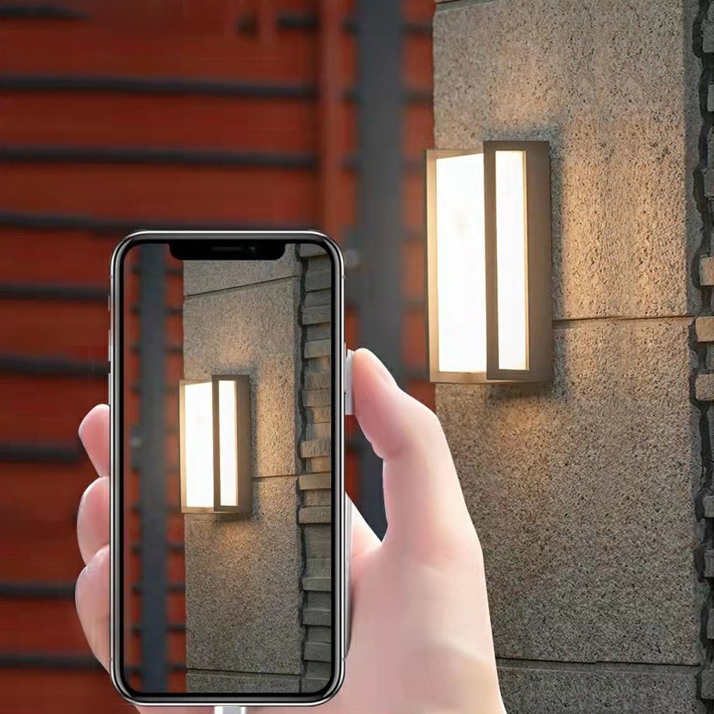 Modern Waterproof LED Outdoor Wall Sconce Minimalist IP65 Black Exterior Porch Light