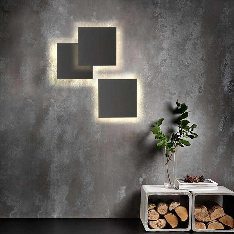 Modern Waterproof LED Outdoor Wall Sconce with Flat and Square Aluminum Minimalist Design