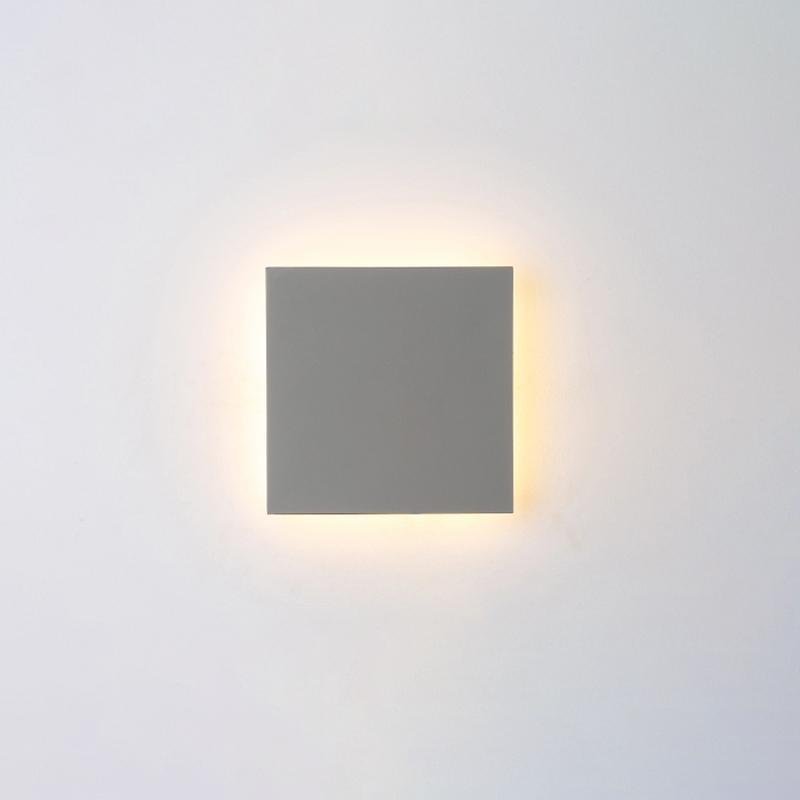 Modern Waterproof LED Outdoor Wall Sconce with Flat and Square Aluminum Minimalist Design
