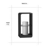 Modern Waterproof LED Solar Outdoor Post Lanterns in Black Rectangular Frame