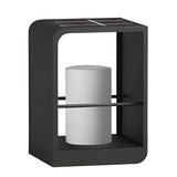 Modern Waterproof LED Solar Outdoor Post Lanterns in Black Rectangular Frame