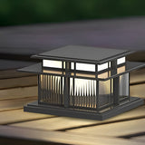 Modern Waterproof LED Solar Post Cap Light Outdoor Stainless Steel Pillar Lantern for Garden Fence