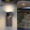 Modern Waterproof LED Up and Down Outdoor Wall Sconce Lighting Aluminum Exterior Lamp in Black