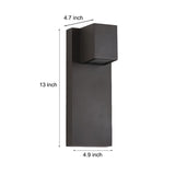 Modern Waterproof LED Up and Down Outdoor Wall Sconce Lighting Aluminum Exterior Lamp in Black