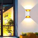 Modern Waterproof LED Up and Down Wall Sconce for Outdoor Porch and Interior Garden