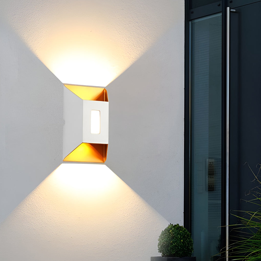 Modern Waterproof LED Up and Down Wall Sconce for Outdoor Porch and Interior Garden