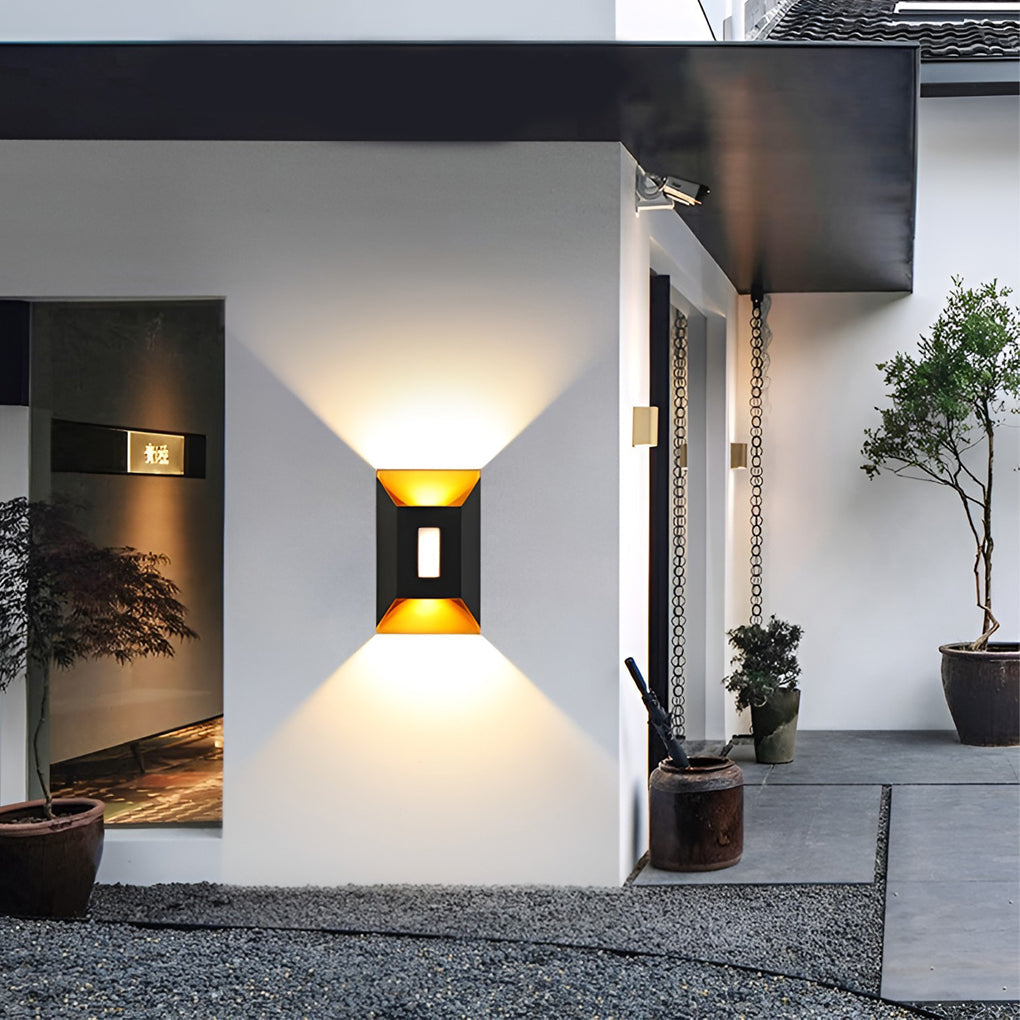 Modern Waterproof LED Up and Down Wall Sconce for Outdoor Porch and Interior Garden