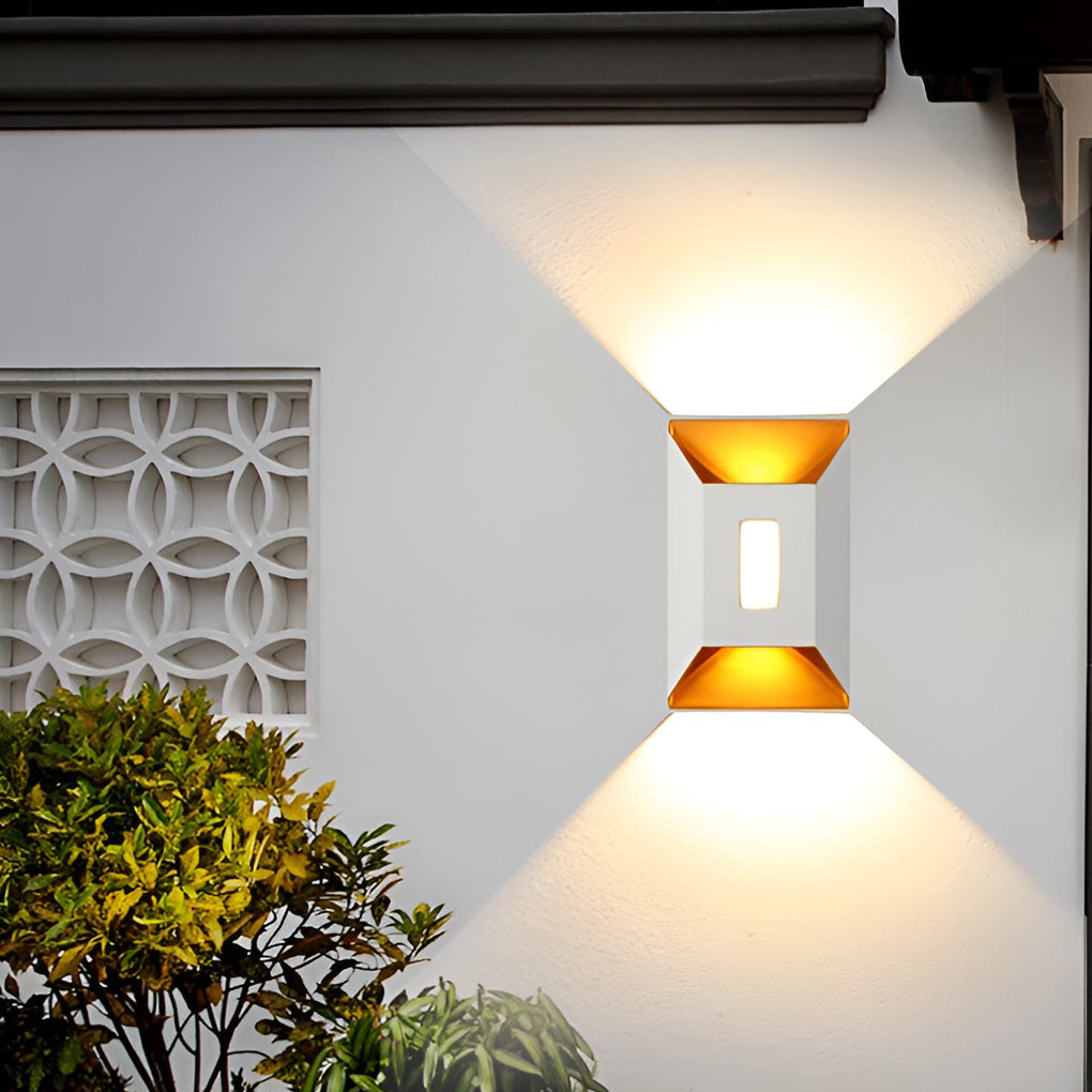 Modern Waterproof LED Up and Down Wall Sconce for Outdoor Porch and Interior Garden