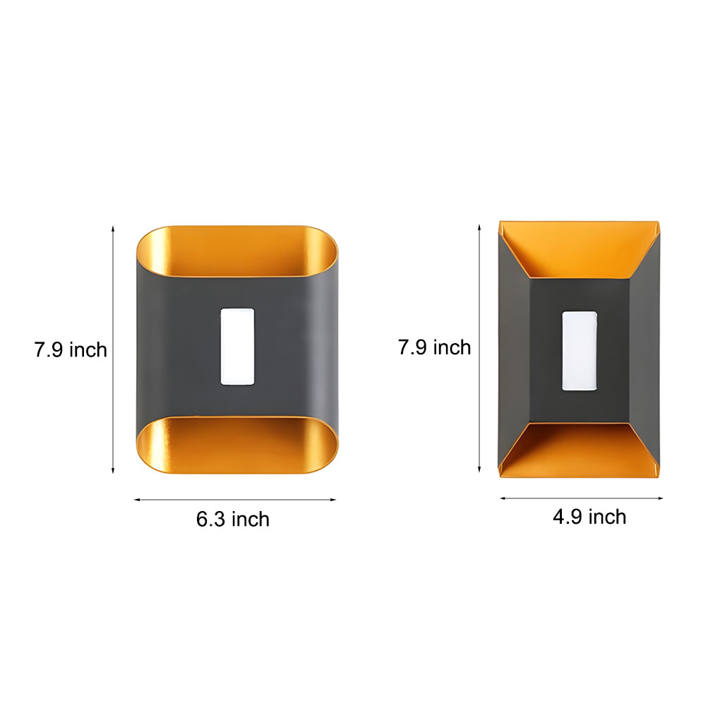Modern Waterproof LED Up and Down Wall Sconce for Outdoor Porch and Interior Garden