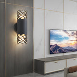 Modern Waterproof LED Wall Lamp Exterior Up and Down Sconce with Unique Flower Design for Porch