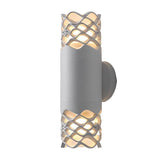 Modern Waterproof LED Wall Lamp Exterior Up and Down Sconce with Unique Flower Design for Porch