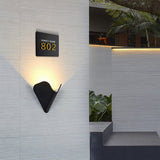 Modern Waterproof LED Wall Sconce for Indoor and Outdoor Aluminum Doorplate Lighting Fixture