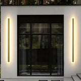 Modern Waterproof Minimalist Strip LED Wall Sconce for Outdoor Garden and Villa Lighting