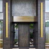 Modern Waterproof Minimalist Strip LED Wall Sconce for Outdoor Garden and Villa Lighting
