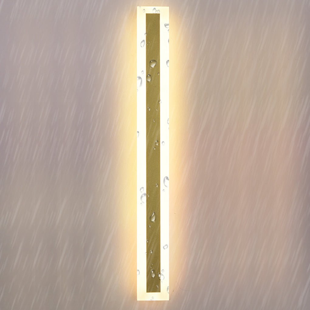 Modern Waterproof Minimalist Strip LED Wall Sconce for Outdoor Garden and Villa Lighting