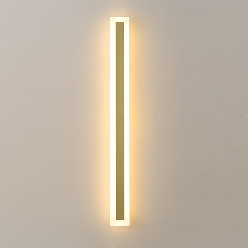 Modern Waterproof Minimalist Strip LED Wall Sconce for Outdoor Garden and Villa Lighting