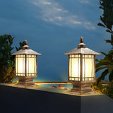 Modern Waterproof Outdoor Fence Post Pillar Light Aluminum Garden Exterior Lantern
