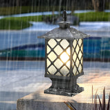 Modern Waterproof Outdoor Fence Post Pillar Light Aluminum Garden Exterior Lantern