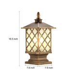 Modern Waterproof Outdoor Fence Post Pillar Light Aluminum Garden Exterior Lantern