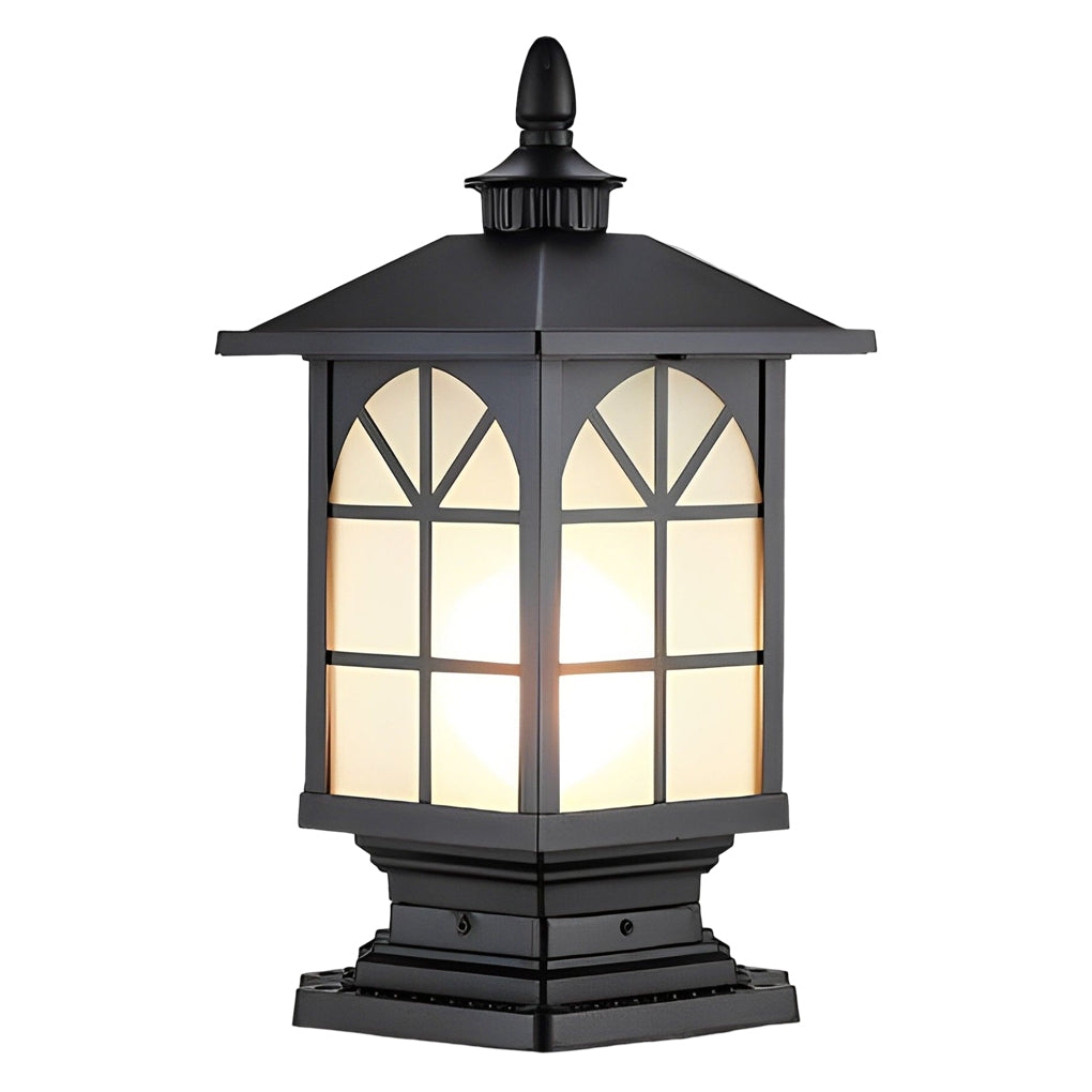 Modern Waterproof Outdoor Fence Post Pillar Light Aluminum Garden Exterior Lantern